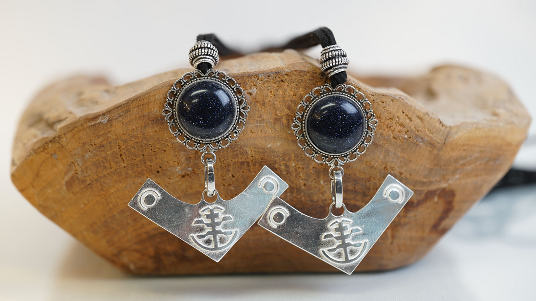 Set Silver Black cord