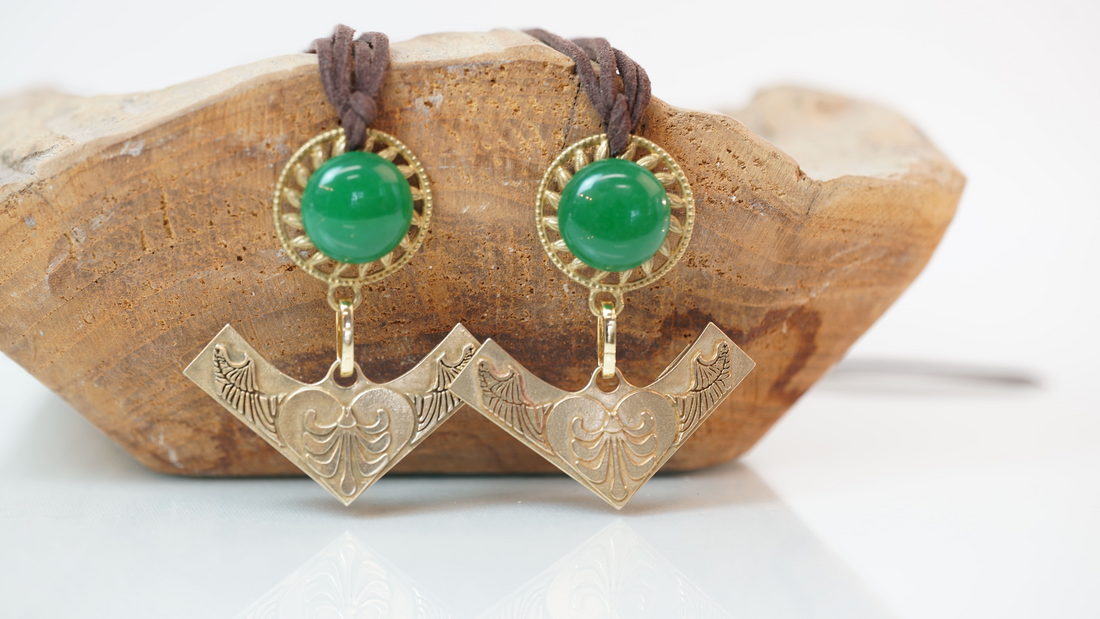 Set Antiek gold Brown cord