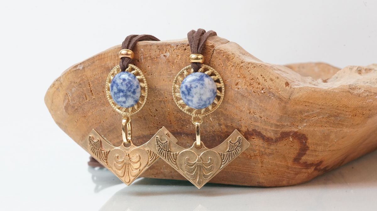 Set Antiek gold Brown cord