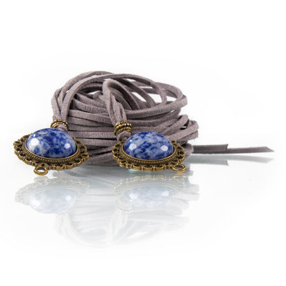Azure Grey Cord | Antique Gold